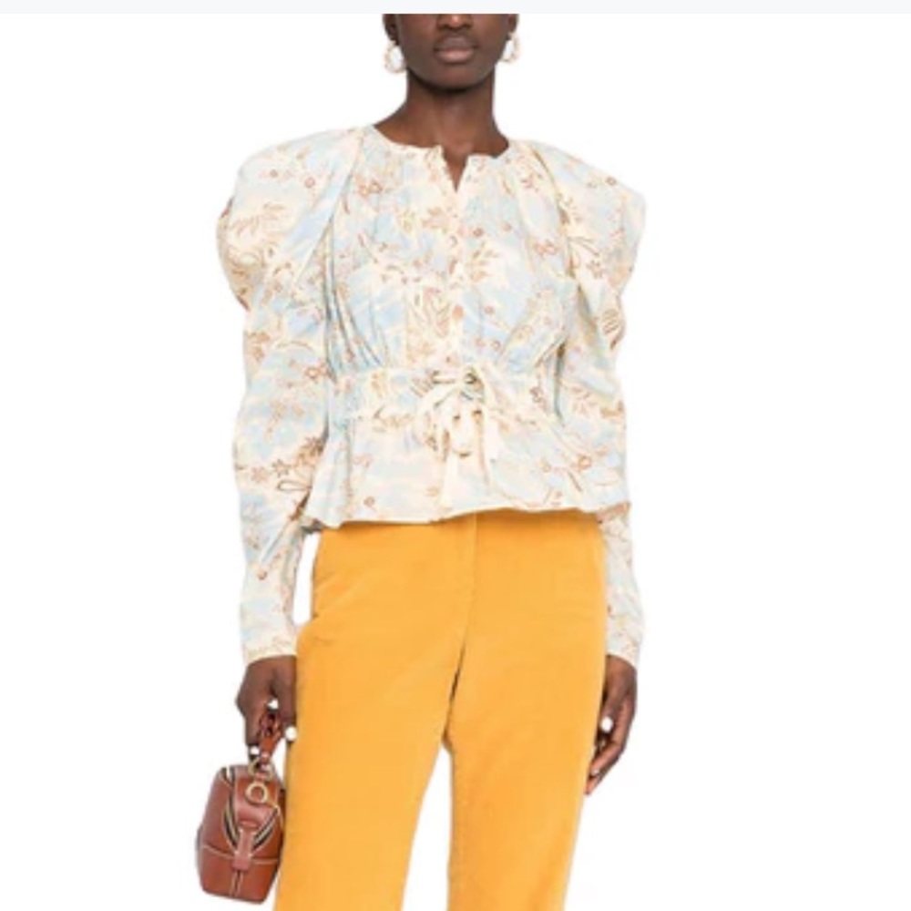 NWT Ulla Johnson Size 8 Edena blouse in Gardenia